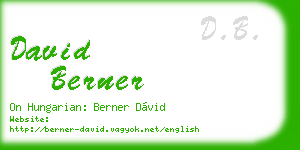 david berner business card